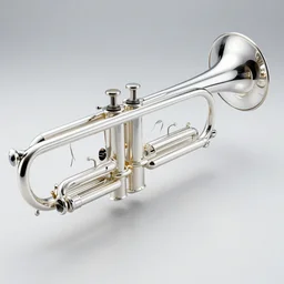 a clear glass trumpet, high detail