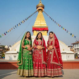 girls from kathmandu, posing for calendar photoshoot