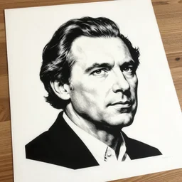individual john von neumann silk screen beeple style