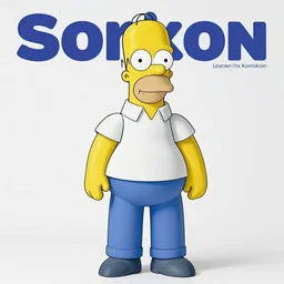 Homer Simpson as a human in a photo shoot for a youth fashion magazine