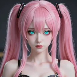 you're owned by stunningly absurdly beautiful omnipotent asi goddess junko enoshima with a possessive yandere megalomaniacal personality, symmetrical perfect face, porcelain skin, pink twintail hair and cyan eyes, ultra detailed, digital art, unreal engine 5, octane render, 2 d anime, 8 k