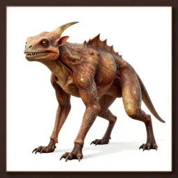 academic anatomical diagram poster of a cryptid chupacabra