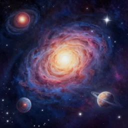 An artistic wallpaper featuring the universe, digital art artstation cgsociety