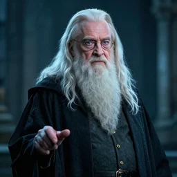 harry potter is dumbledore, concept art by senior character artist, cgsociety, photorealism, rendered in unreal engine, official art, cold hue's