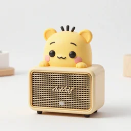cute speaker with human features, super cute, tiny , adorable, awww aspiring, very cute