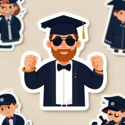illustration sticker bachelor party concept art cropped