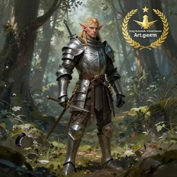 halfling kithkin knight in a forest, digital painting, trending on artstation, concept art, sharp focus, illustration, award winning photograph, art by artgerm, greg rutkowski, and magali villeneuve
