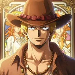 highly detailed vfx portrait of a blond mid - section young man with cowboy hat by eiichiro oda, makoto shinkai, alphonse mucha, sharp focus, art by artgerm and greg rutkowski!, backlit, harsh overhead sunlight, detailed,