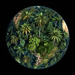 a tropical rainforest deep inside on an outer planet 8k