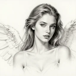 a sketch, ultra detailed, attractive, magic, beautiful woman, angelina, surreal, in style of jean - michel basquiat, trending on artstation