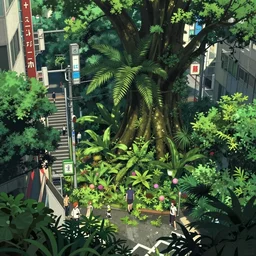 an intricate concept art illustration of an undergrowth tokyo street, anime style, fuzichoco color palette, natural lighting, digital art, photorealistic movie still, style ivan talavera and artgerm, hyper realistic, photography film still, photorealistic, octane render, trending on artstation, cgsociety, cinematic light, 8 k