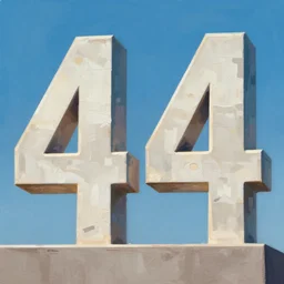 a massive statue of the number four, digital painting, trending on artstation