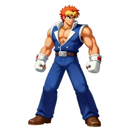 ryu sprite for king of fighters game, white background, neo geo, 2 5 6 colors