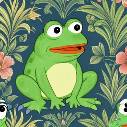 william morris wallpaper, pepe the frog
