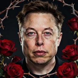 beautiful elon musk surrounded by thorns and roses, attractive face, photo by alexey gurylev, high detail, clear focus, concept art, league of legends, shumolly style, monable, artgerm, greg rutkowski, zeronis, pilen and ruan jia
