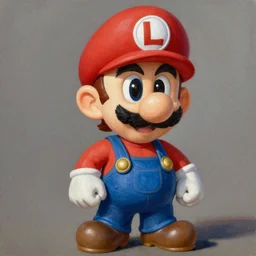 waluigi as a mobster, highly detailed, oil painting,