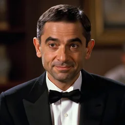 Mr. Bean as a character in Pulp Fiction, movie still