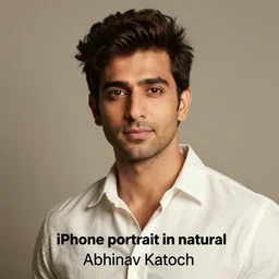 “iPhone portrait in natural light of Abhinav Katoch”