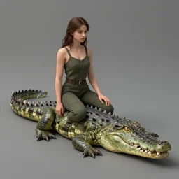 werecreature consisting of a human and crocodile, trending on artstation