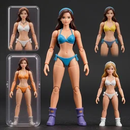 8 k high definition, 1 9 8 0, beautiful bikini, kenner style action figure, full body, highly detailed, science fiction, photorealistic