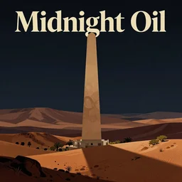midnight oil, a simple vector pop surrealism, by ( leonardo da vinci ) and greg rutkowski and rafal olbinski