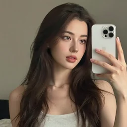 A female instagram influencer taking a selfie