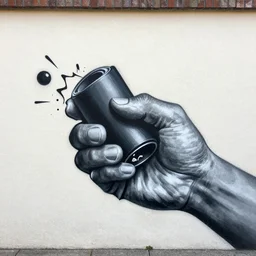 A street art. A rip in spacetime. Did this device in his hand open a portal to another dimension or reality?!  by Hiroshi Nagai, by Rufino Tamayo soft, chaotic