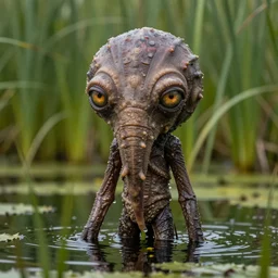 Bunyip in a swamp. High quality.
