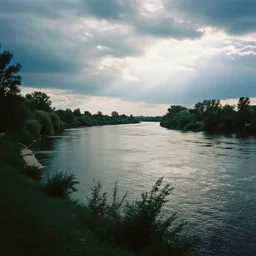 photo of a beautiful river landscape by michal karcz., taken by a disposable camera