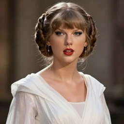 Taylor Swift as Princess Leia 4k wallpaper movie poster cinematic