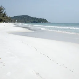 snowy Phuket beach