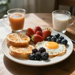 The perfect breakfest, photograph, 4k, morning light