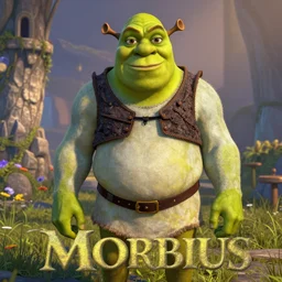 Shrek in morbius poster