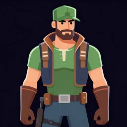 a portrait of a half - life 2 team fortress 2 scout video game character art, in retro colors, synthwave style, 2 d digital vector art