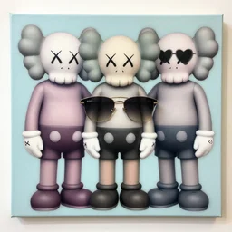 balenciaga shades ad by shusei nagaoka, kaws, david rudnick, airbrush on canvas, pastell colours, cell shaded, 8 k