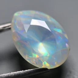 iridescent gemstone, refraction, shining, opal, diamond, sapphire, topaz, nature, photo, blur, macro lens, lens flare