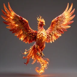 hyperdetailed image of a detailed flaming phoenix full body wings spread 8 k extremely detailed hd hyperrealism unreal engine