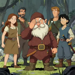 an epic dwarven facepalm by Mark Brooks, Donato Giancola, Victor Nizovtsev, Scarlett Hooft, Graafland, Chris Moore