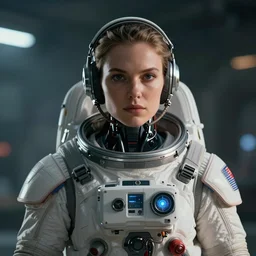 portrait of a female space explorer, cyborg, stunning, sci-fi art, artstation, by greg rutkowski, wlop, cinematic lighting