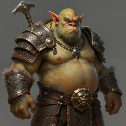 a detailed portrait of a fat troll warrior, by victo ngai and justin gerard, digital art, realistic painting, very detailed, fantasy, dnd, character design, trending on artstation