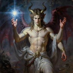 attractive male deity looks like max branning casting demonic magic, summoning handsome lucifer morning star. highly detailed painting by gaston bussiere, craig mullins, j. c. leyendecker 8 k