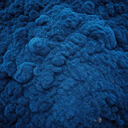 blue mossy floor, hyper detailed fractal, high contrast, bumpy, blue, nikolai rerich, david normal