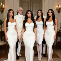 still of the founding fathers wearing white dresses in keeping up with the kardashians tv show.