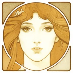 in the style of artgerm, arthur rackham, alphonse mucha, phoebe tonkin, symmetrical eyes, symmetrical face, flowing blue skirt, hair blowing, full body, intricate filagree, no hands showing, warm colors, cool offset colors