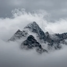 Cloudy peaks, National Geographic magazine-style photos