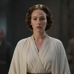 jennifer lawrence as princess leia in star wars episode 6, 8k resolution, full HD, cinematic lighting, award winning, anatomically correct