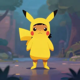 body icon stylized minimalist an african girl in a pikatchu costume, loftis, cory behance hd by jesper ejsing, by rhads, makoto shinkai and lois van baarle, ilya kuvshinov, rossdraws global illumination