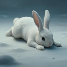 cinematic film concept art of a rabbit monster character rolling in flowing ink, splatters of monochromatic paint flowing beautifully, digital art masterpiece, surreal art, video game graphics, unreal engine, octane render, monster creature design by masahiro ito and junji ito