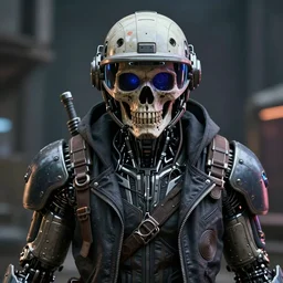 synthwave symmetric frontal view digital portrait nanopunk space pirate, biorobotic legendary thief, epic apex legends concept, retro futuristic skull vr helmet prototype, mass effect, beksinski mohrbacher shirow, sharp focus, realistic scifi masterpiece, cinematic natural light, highly intricate details, 8 k, hdr, octane render