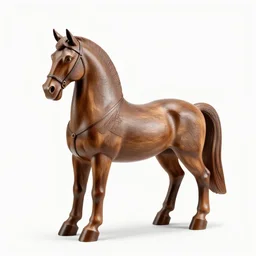 engraved hobby horse, commercial catalog photo, isolated on a pure white background, centered, entire object in frame, sharp focus, soft studio lighting